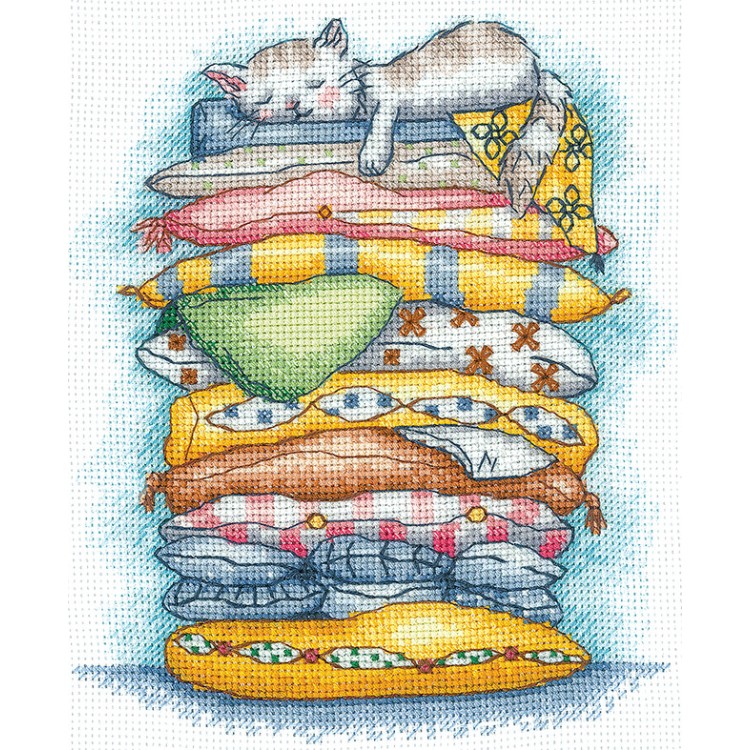 Cross stitch kit "The cat is resting" SANV-55