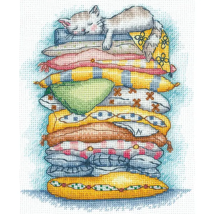 Cross stitch kit "The cat is resting" SANV-55 Cross stitch kit "The cat is resting" SANV-55