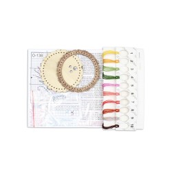 Cross-stitch on wooden base "Miniature. Bouquet of tulips" SO-138