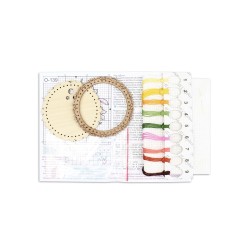 Cross-stitch on wooden base "Miniature. Bouquet of daffodils" SO-139