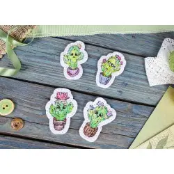 Cross stitch kit "Emotional Cacti. Badges. Magnets" ST-1077