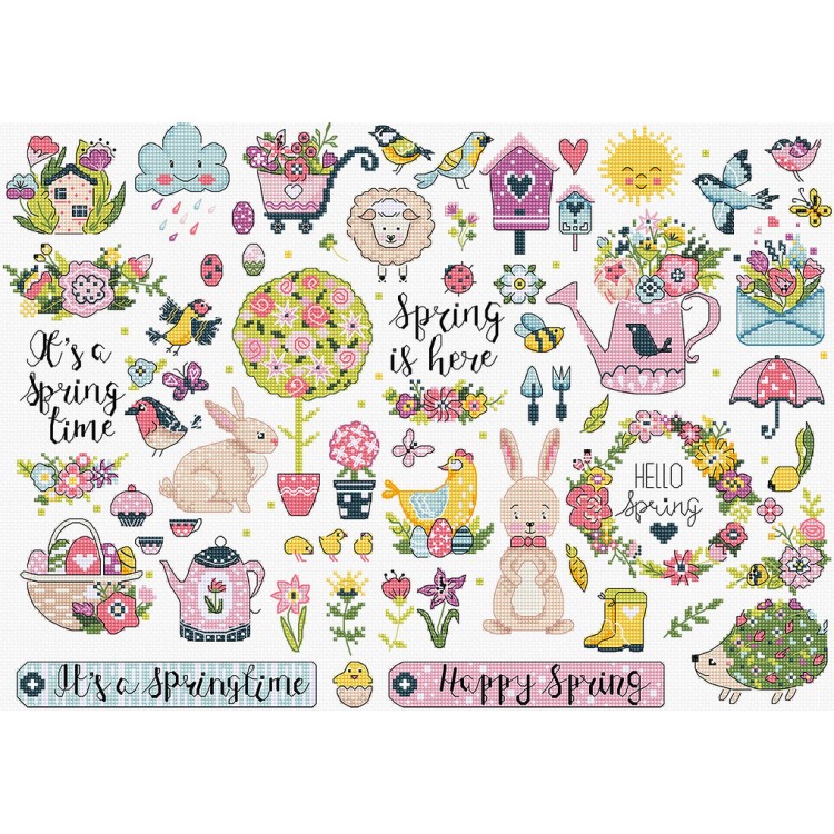 Spring Sampler 38x27cm SLETIL9937