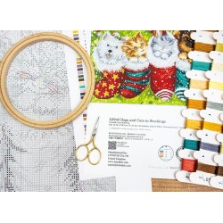 Dogs and Cats in Stockings 37x24cm SLETIL9940