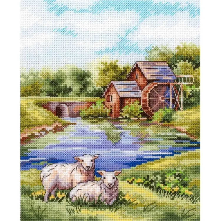 Cross stitch kit "Old mill" SNV-918 Cross stitch kit "Old mill" SNV-918