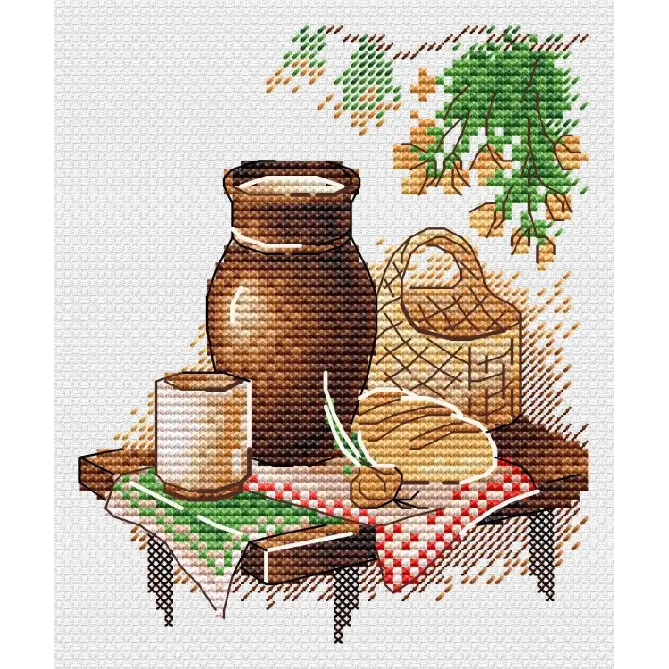Cross stitch kit "Simple lunch" SM-1239 Cross stitch kit "Simple lunch" SM-1239
