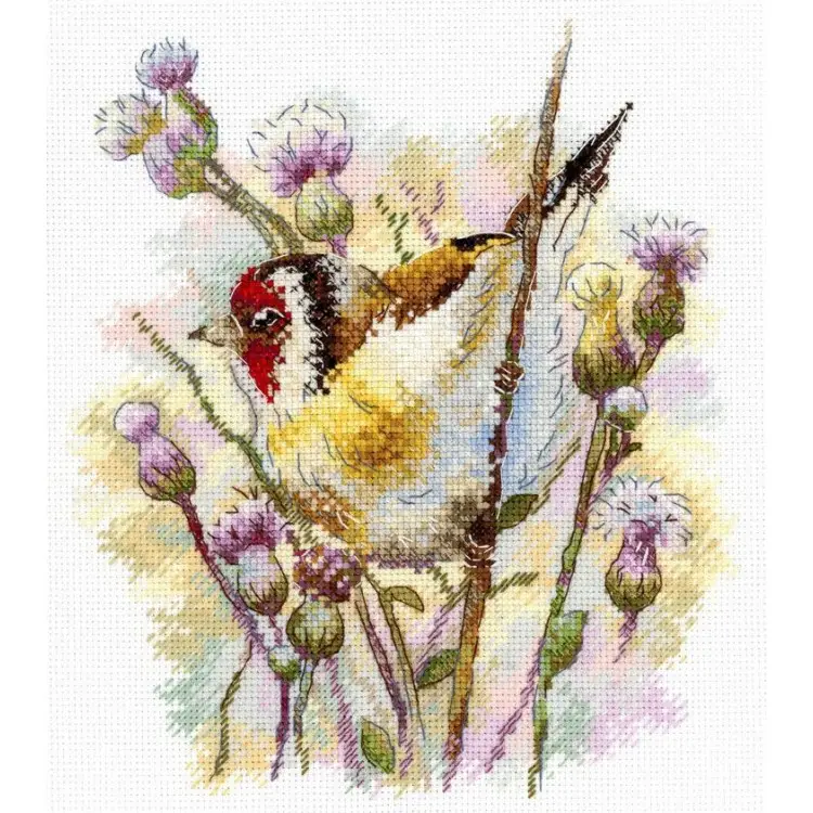 Cross stitch kit "Lurking Goldfinch" SNV-921 Cross stitch kit "Lurking Goldfinch" SNV-921