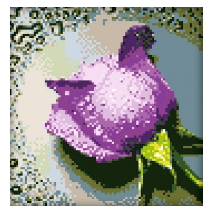 SALE (Discontinued) Diamond painting kit Lilac Rose 22х24 cm AZ-16