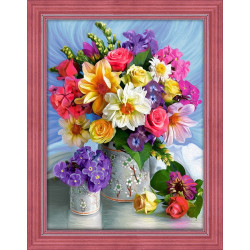 Diamond painting kit Bright Flowers  40х30 cm AZ-1623