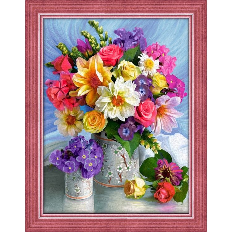 Diamond painting kit Bright Flowers AZ-1623