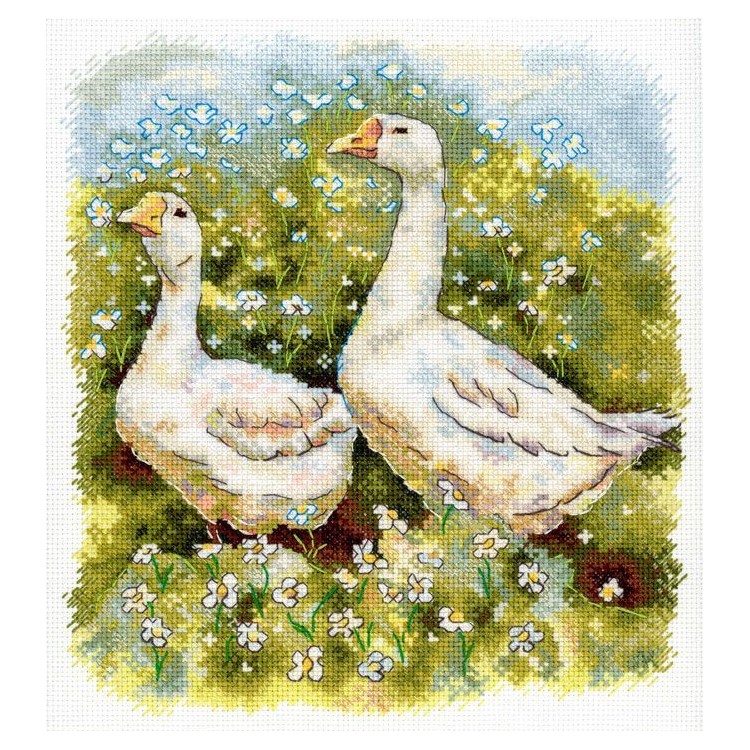 Cross stitch kit "Geese on a walk" SNV-970