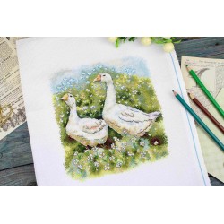 Cross stitch kit "Geese on a walk" SNV-970