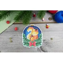 Cross stitch kit "New Year's ball with a squirrel" SR-1160