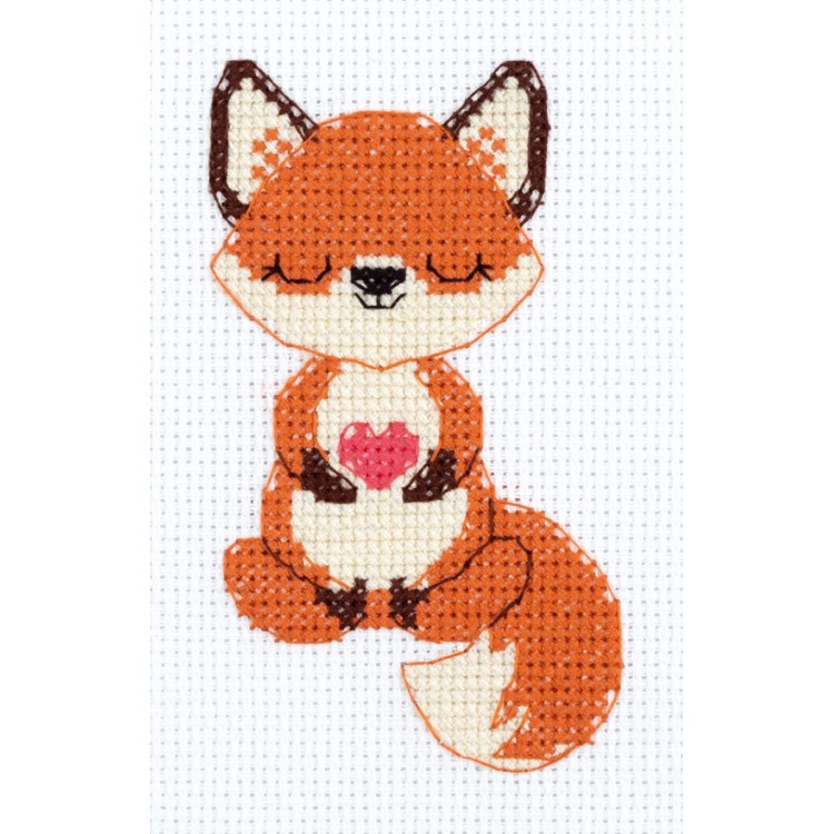Cross stitch kit "The fox in love" KL12-069