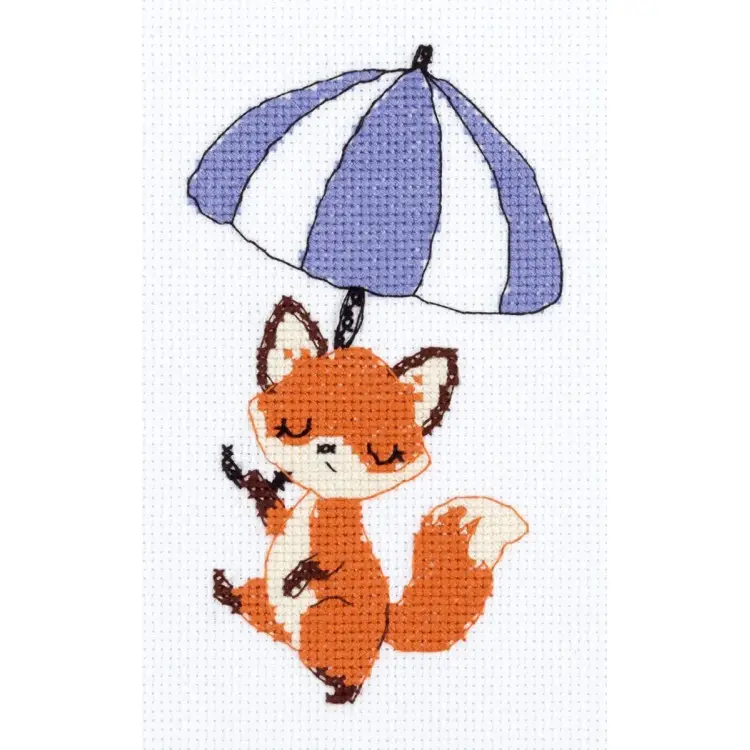 Cross stitch kit "Walking under an umbrella" KL12-070