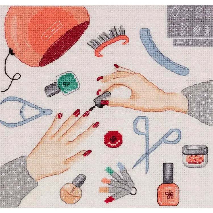 Cross stitch kit "Manicure" PCE-7412 Cross stitch kit "Manicure" PCE-7412