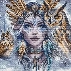 Cross stitch kit  "The Warrior and Guardian Owls" AVA-P077
