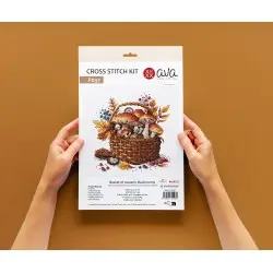 Cross stitch kit  "Basket of Autumn Mushrooms" AVA-P097