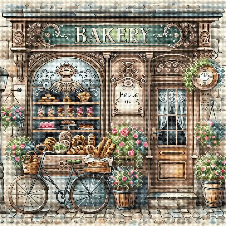 Cross stitch kit  "The Old Bakery" AVA-P100