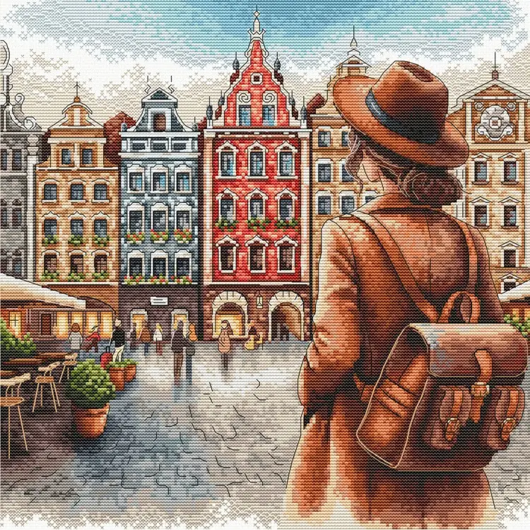 Cross stitch kit "Old Town of Bruges" AVA-P104 Cross stitch kit "Old Town of Bruges" AVA-P104