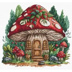 Cross stitch kit  "Mashroom Cabin" AVA-P109
