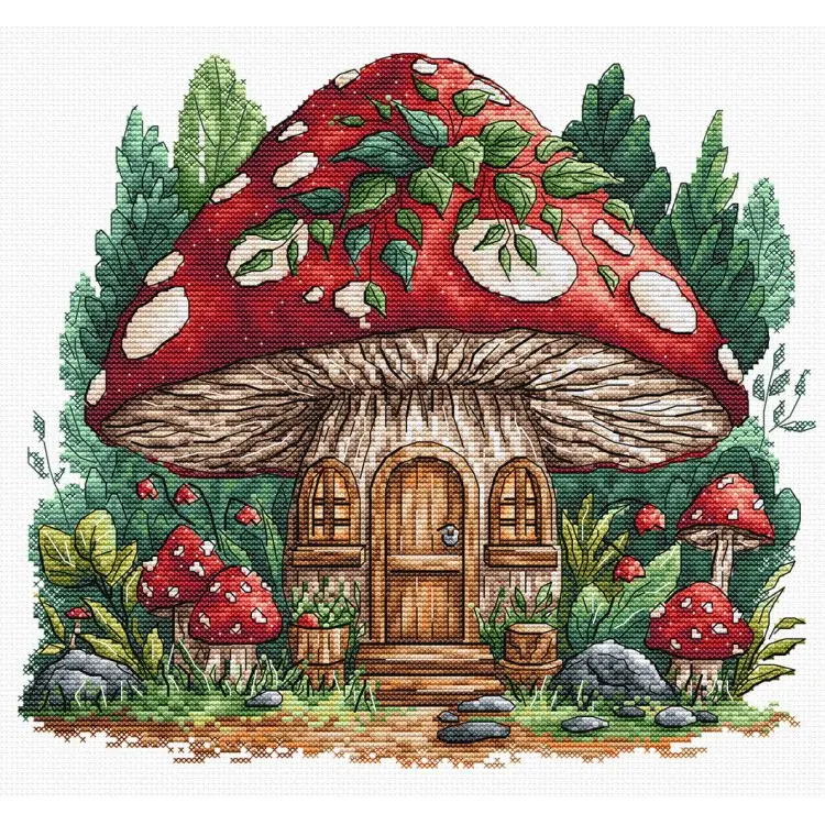 Cross stitch kit  "Mashroom Cabin" AVA-P109