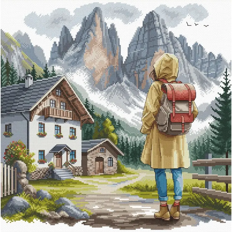 Cross stitch kit "Adventure in the Alps" AVA-P113 Cross stitch kit "Adventure in the Alps" AVA-P113