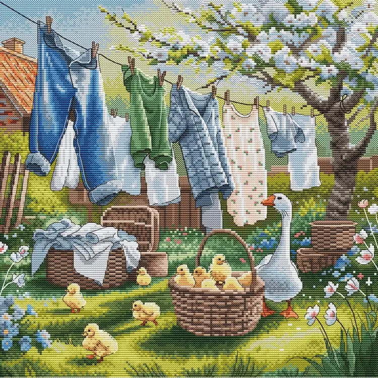 Cross stitch kit  "Spring at the Farm" AVA-P159