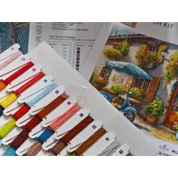 Cross stitch kit  "The Blue Vespa" AVA-P168