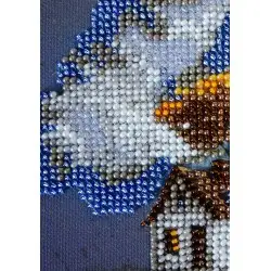 Mini Bead embroidery kit - Cottage Beneath the Clouds AAM-263