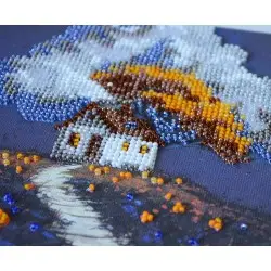 Mini Bead embroidery kit - Cottage Beneath the Clouds AAM-263