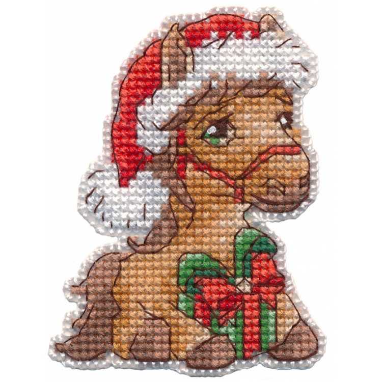 Cross stitch kit "Magnet. Horse with a gift" S1686
