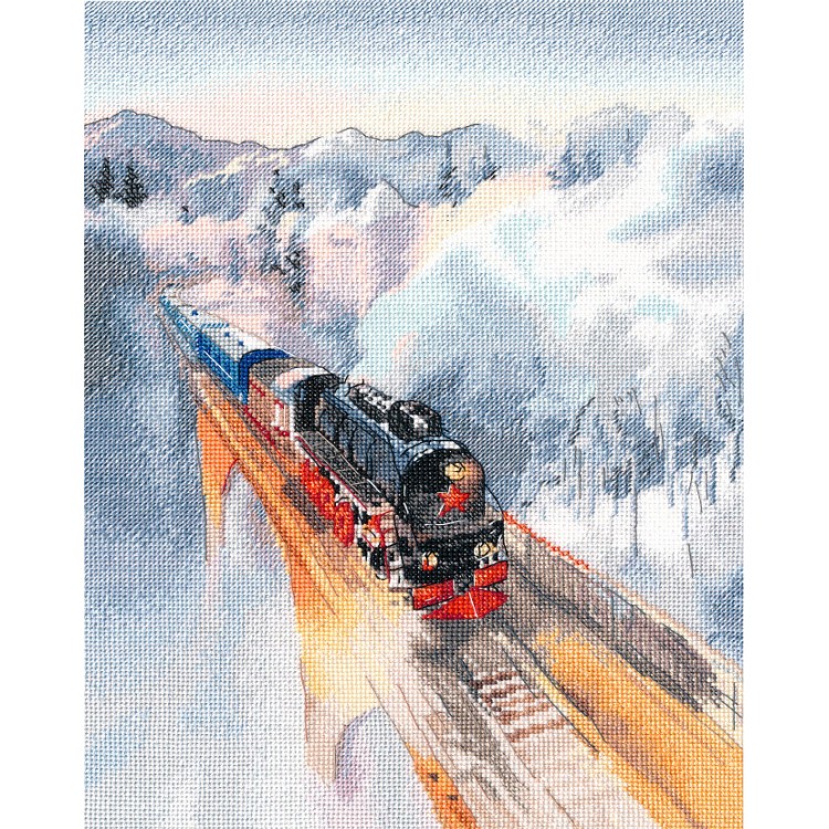 Cross stitch kit "Retro train" S1692