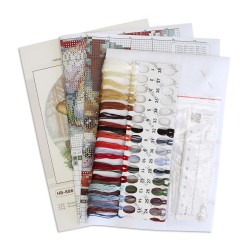 Cross stitch kit "A walk in the forest" SNV-886