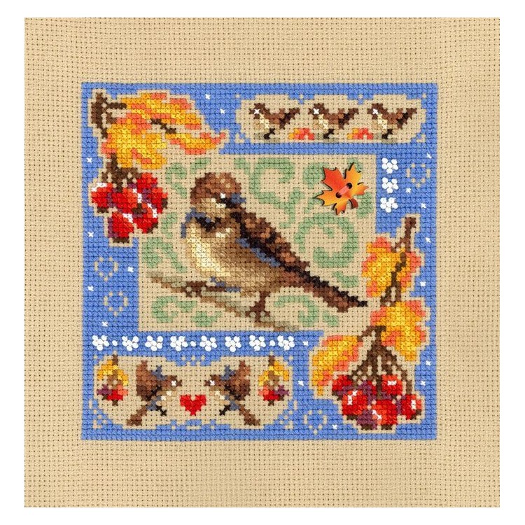 Cross stitch kit "Mini sampler. Autumn composition" SNV-973