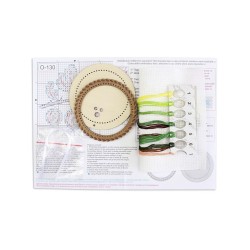 Cross-stich on wooden base "Miniature. Country berries. Gooseberries" SO-130