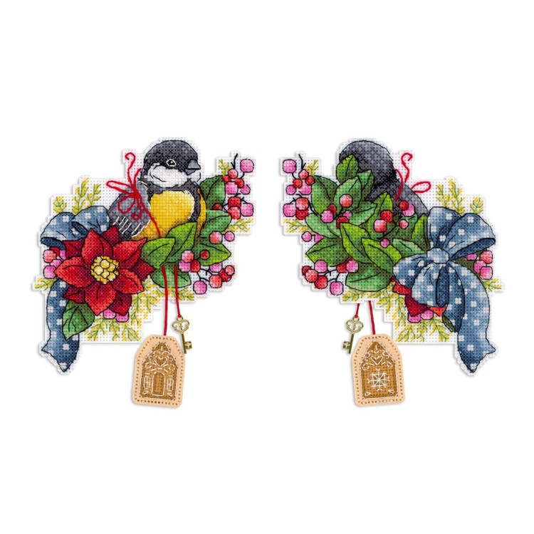 Cross stitch kit "Festive titmouse" SR-1132