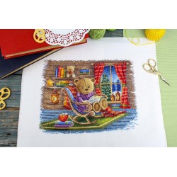 Cross stitch kit "With a Favorite Book" SNV-926