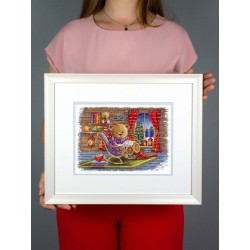 Cross stitch kit "With a Favorite Book" SNV-926