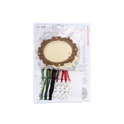 Cross-stich on wooden base "Miniature. Lingonberry Forest" SO-129