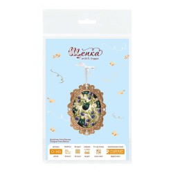 Cross-stich on wooden base "Miniature. Blueberry Forest" SO-143