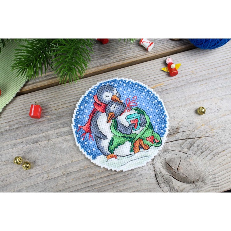 Cross stitch kit "Romantic penguins" SR-1157