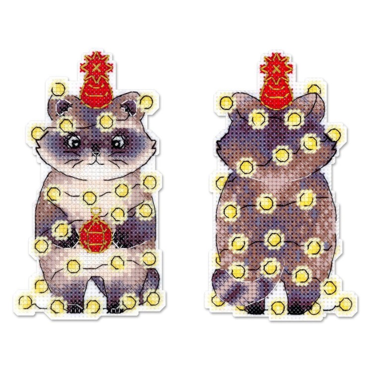 Cross stitch kit "New Year's raccoon" SR-1175