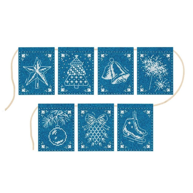 Cross stitch kit "Garland "Lace Miracle" (7 flags)" ST-1001