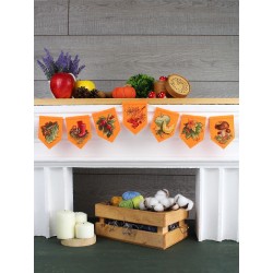 Cross stitch kit "Autumn garland orange (7 flags)" ST-1002