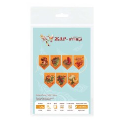 Cross stitch kit "Autumn garland orange (7 flags)" ST-1002