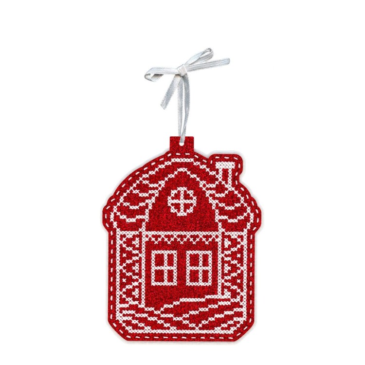 Cross stitch kit "New Year's Toy: House in the snow" ST-1089