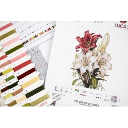 Cross Stitch Kit. "The Scent of Lilies" 24 x 34 cm SB7054