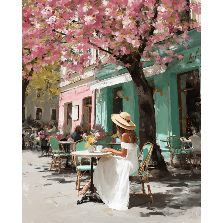 Diamond painting with subframe "Blooming day"  40x50 cm DP435