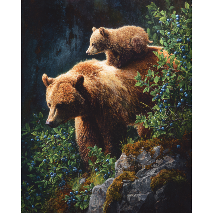 Diamond painting with subframe "Bears"  40x50 cm DP442