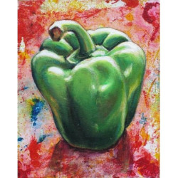 (Discontinued) Diamond painting kit Green Pepper AZ-1381